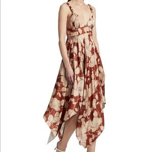Alexis Gaiana Floral Handkerchief Midi Dress